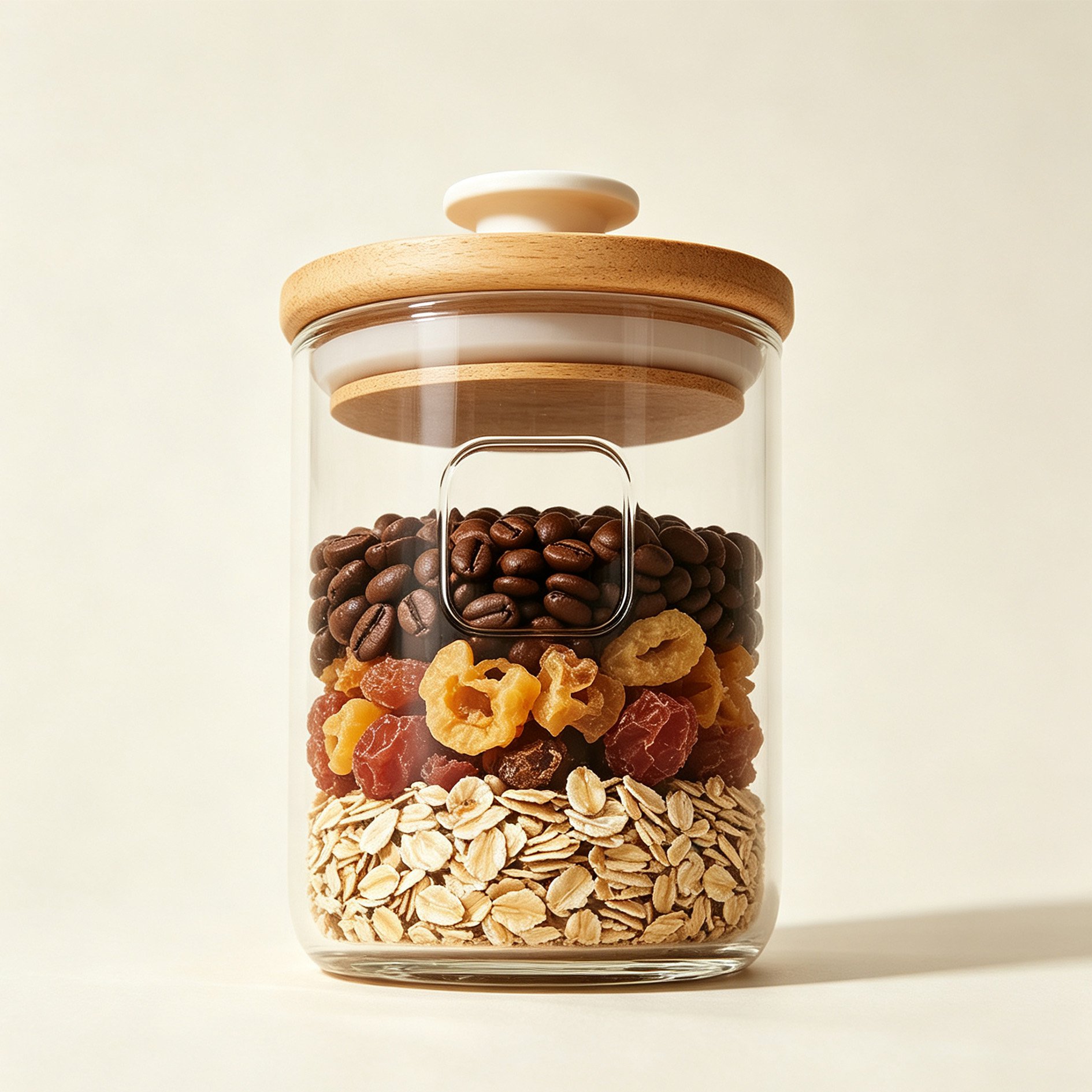 Modern visible storage box with natural wood top