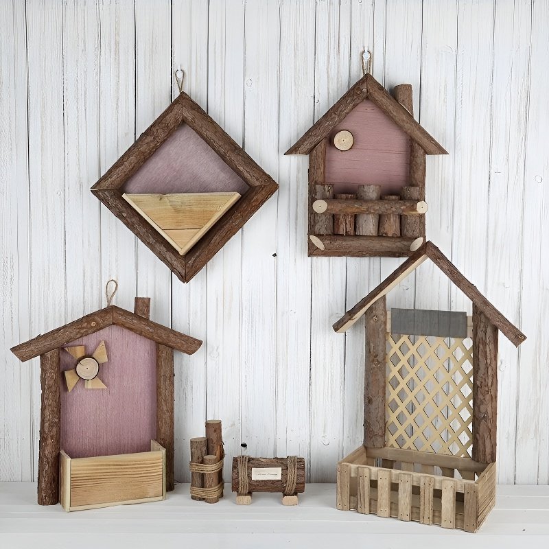 小さな中庭用装飾木製フェイクグリーンプランター