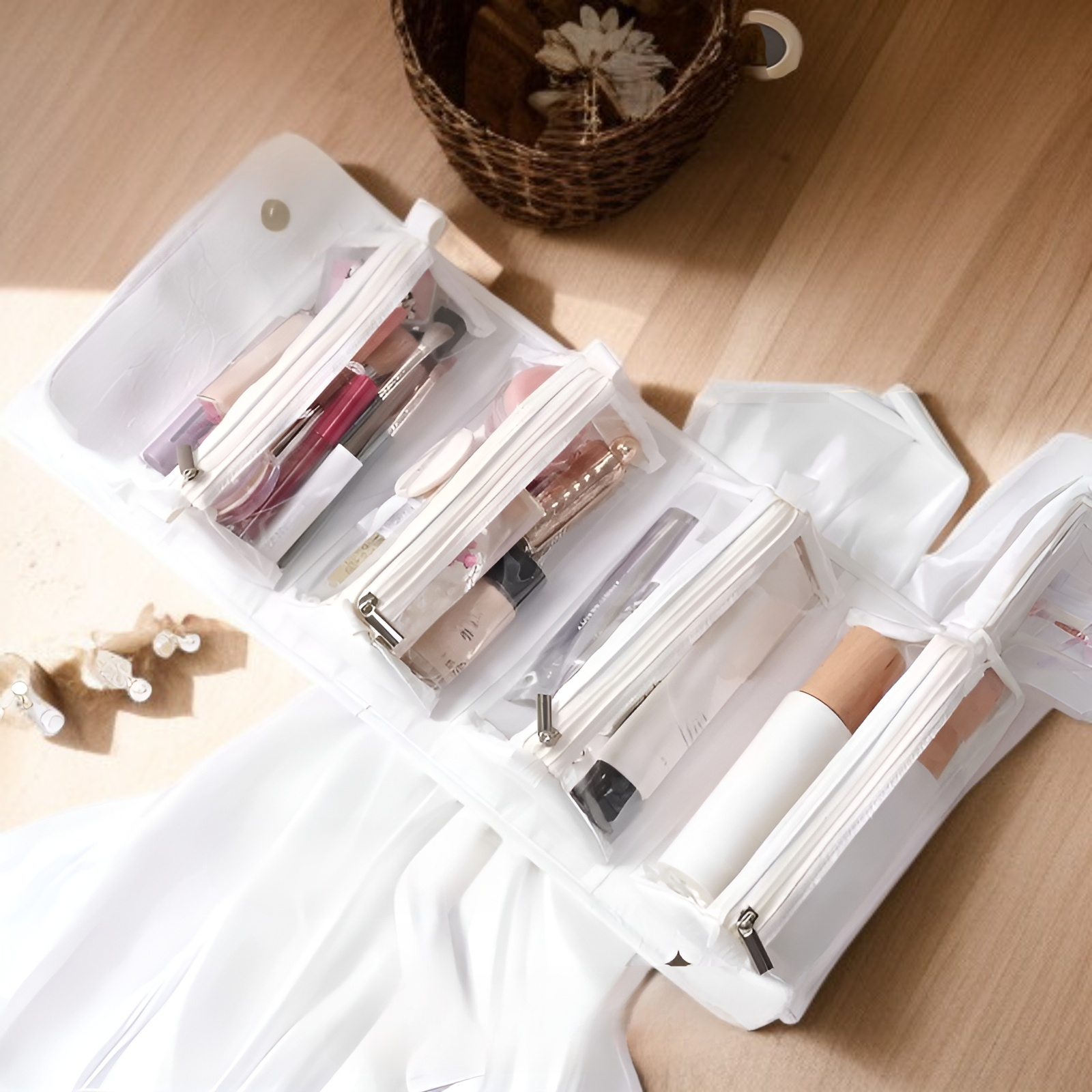 Women's Foldable Large Capacity Toilet Bag