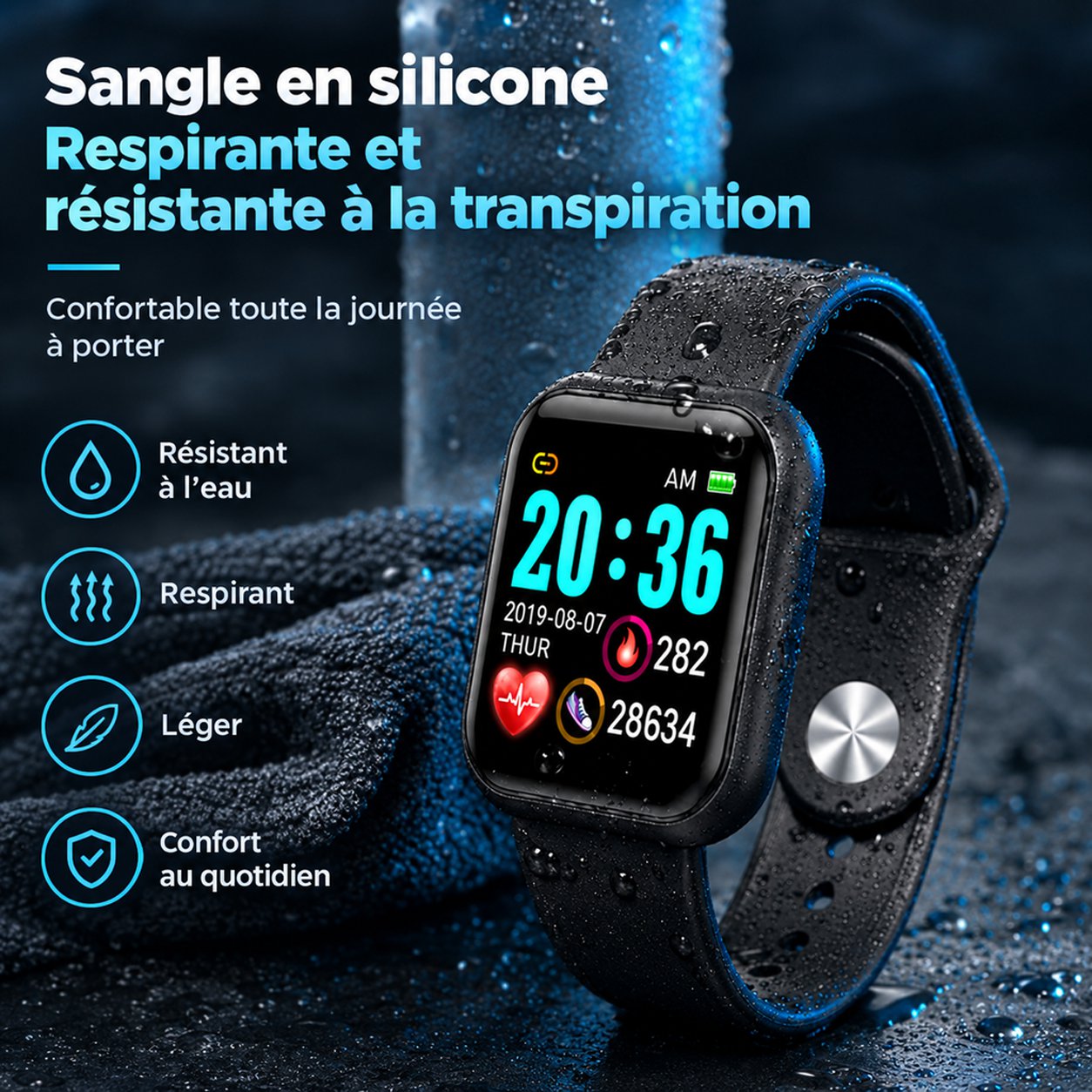 Bracelet intelligent multifonctionnel pour le suivi de la santé