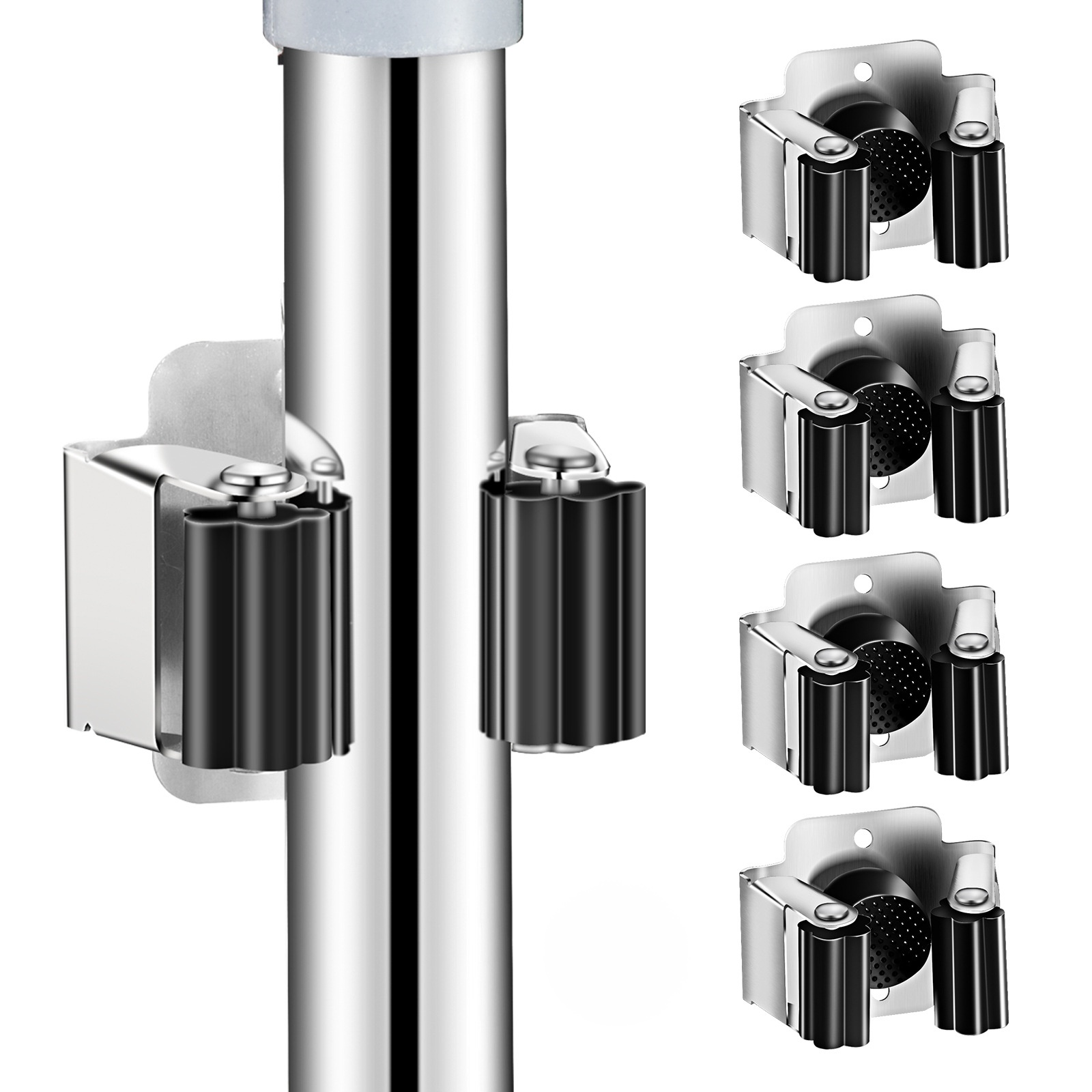 Edelstahl selbstklebender Mopphalter ohne Bohren