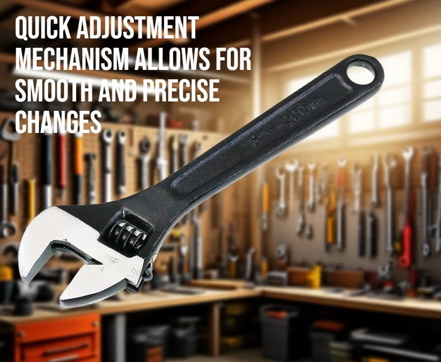 Quick adjustable wrench with wide jaw capacity