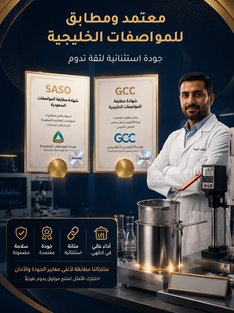(توفير هائل للزيت) مقلاة عميقة متعددة الاستخدامات من الفولاذ المقاوم للصدأ 304