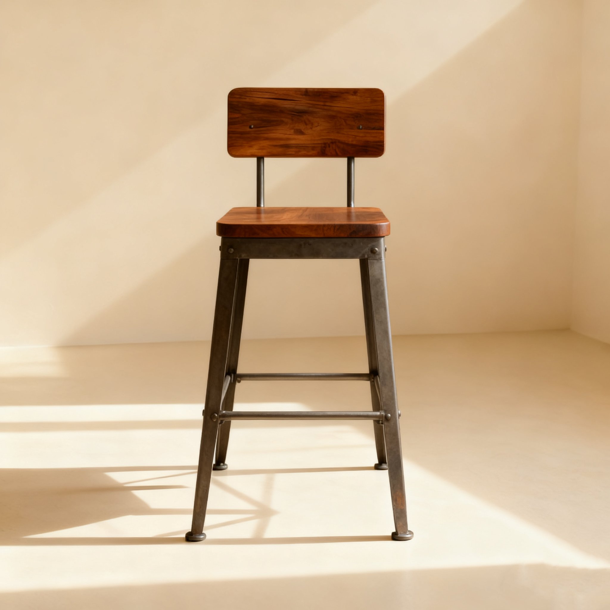 고급 원목 바 스툴 2개입 전체 이미지