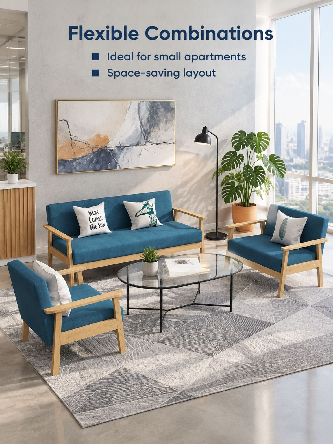 Contemporary upholstered armchair for a reading corner