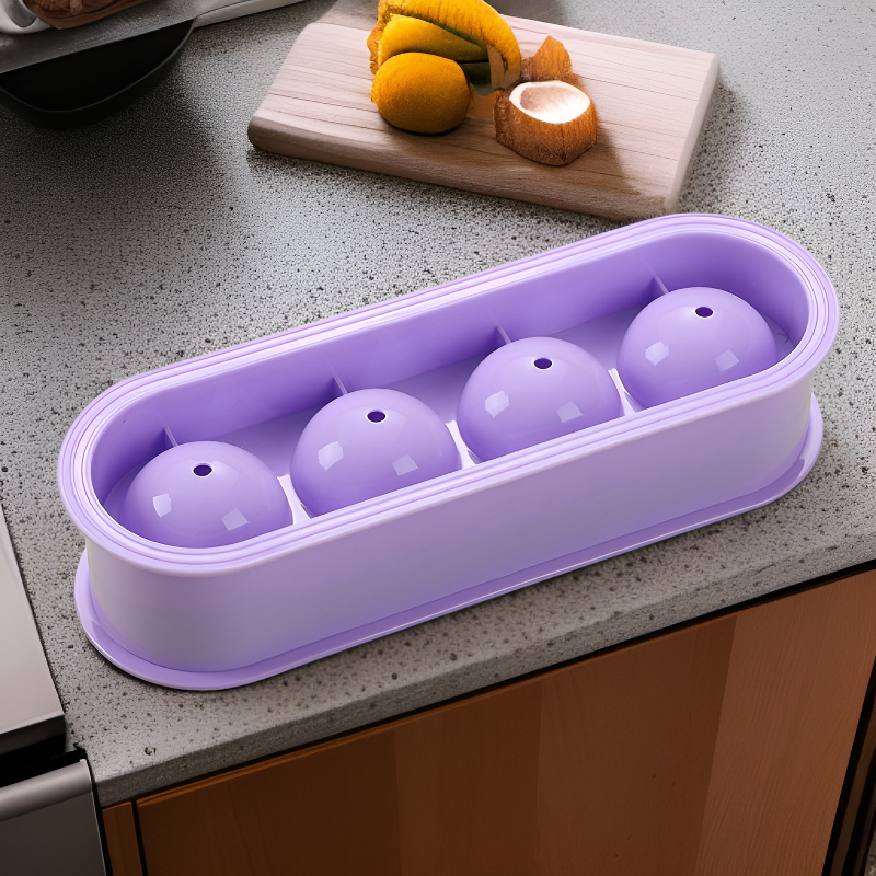 원형 실리콘 아이스볼 몰드 얼음 만들기 상자 아이스크림 도구