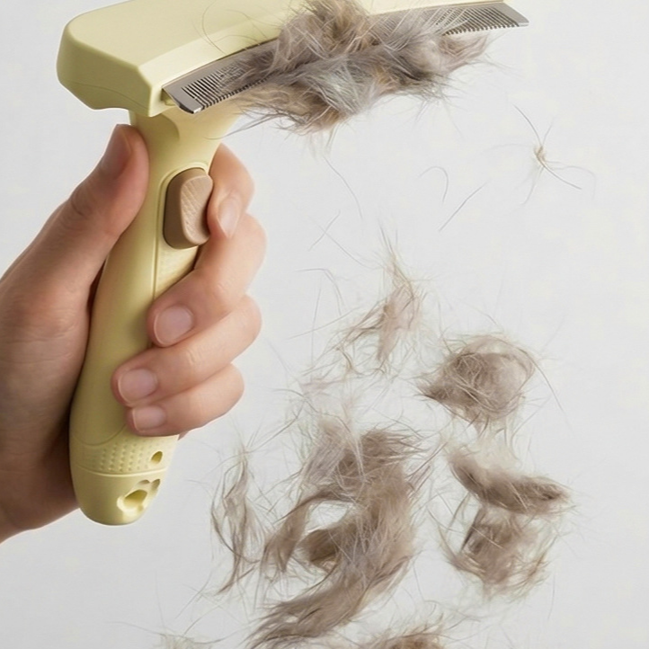 곡선형 반려동물 털제거 가위빗