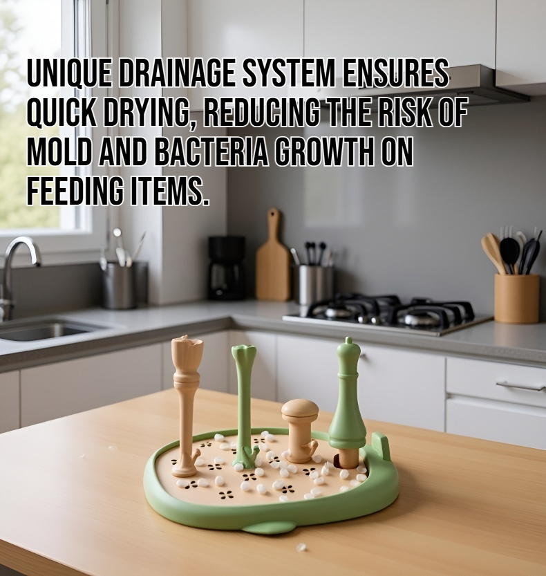 Baby bottle drainer with multiple bottles drying