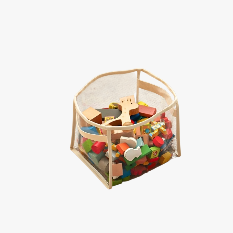 대용량 투명 수납 바구니 장난감 간식 잡동사니 수납 바구니 휴대용 대용량 수납 바구니