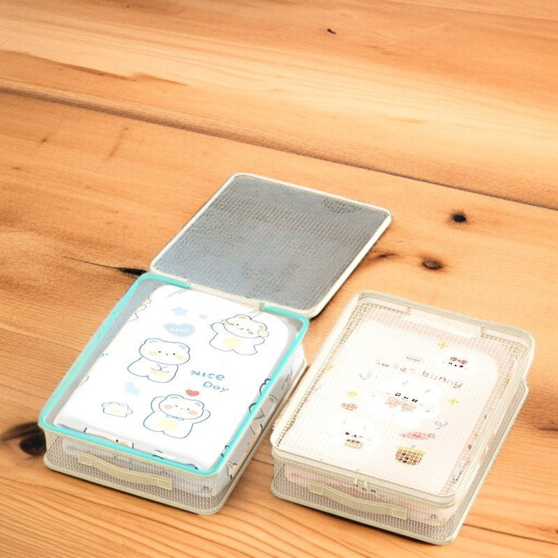 간절기 수납 가방 4종 세트 곰팡이 방지 의류 정리 가방 면 이불 수납 가방 칸막이 망사 옷장 수납 가방