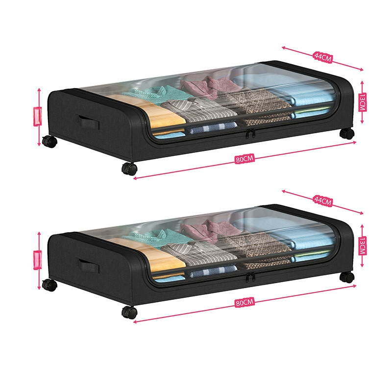 침대 밑 방진 수납함 바퀴형