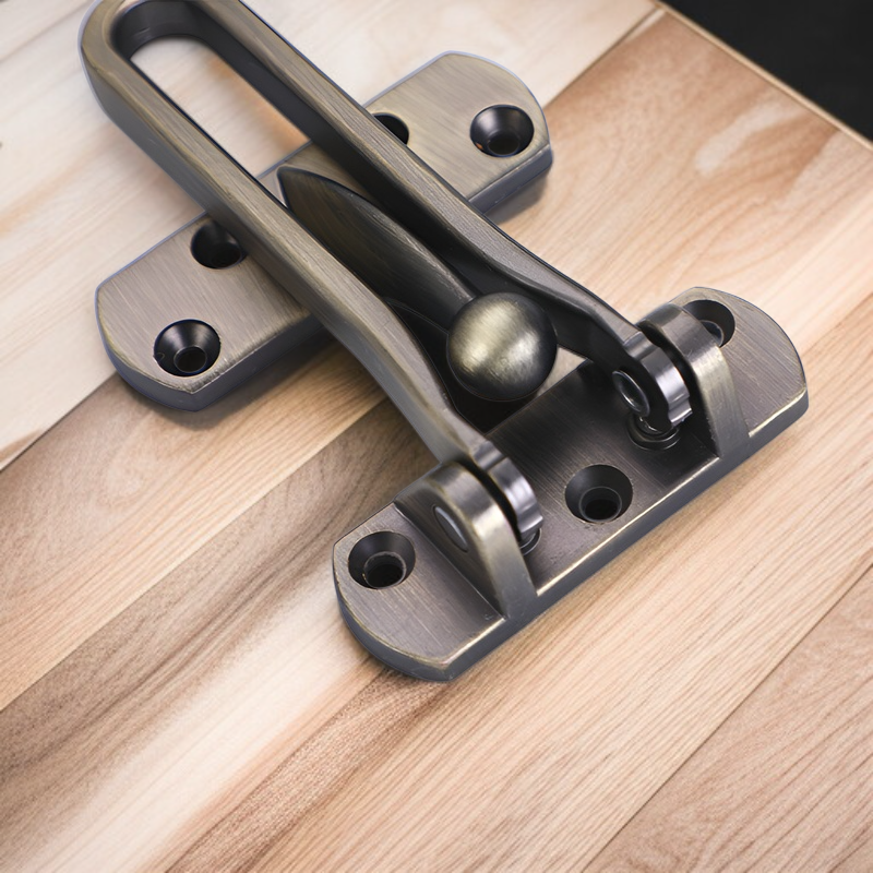 室内用亜鉛合金厚型防犯ロック ホテル・旅館用安全防犯ロック 寝室木製ドア用防犯ボルト錠