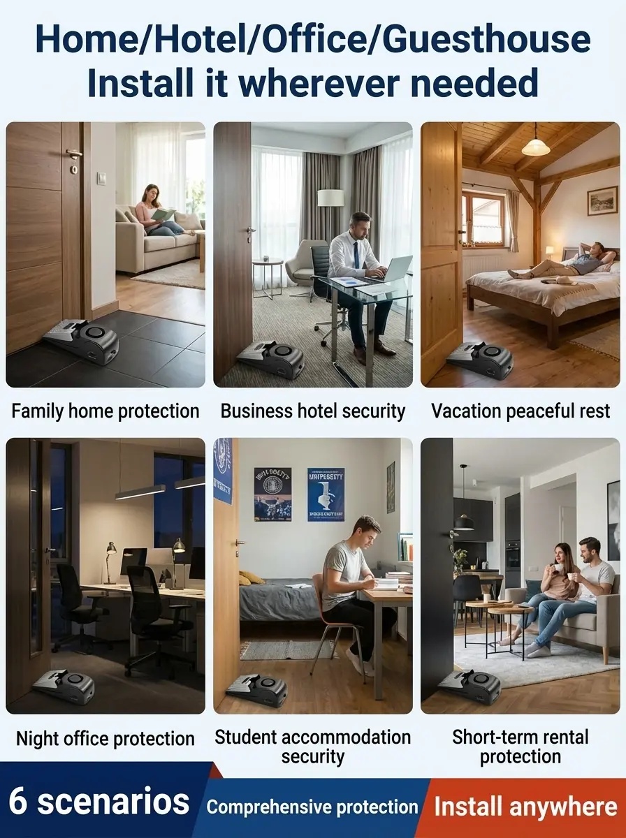 【Anti-Intrusion】Anti-Theft Door Blocking Alarm