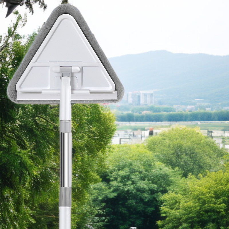 Mopa triangular extensible y plegable para limpieza de techos y ventanas en hogares de varios pisos