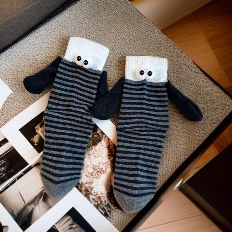 牵手カラフル磁気付きペアソックス 女性用ドーパミンカラー中筒ソックス