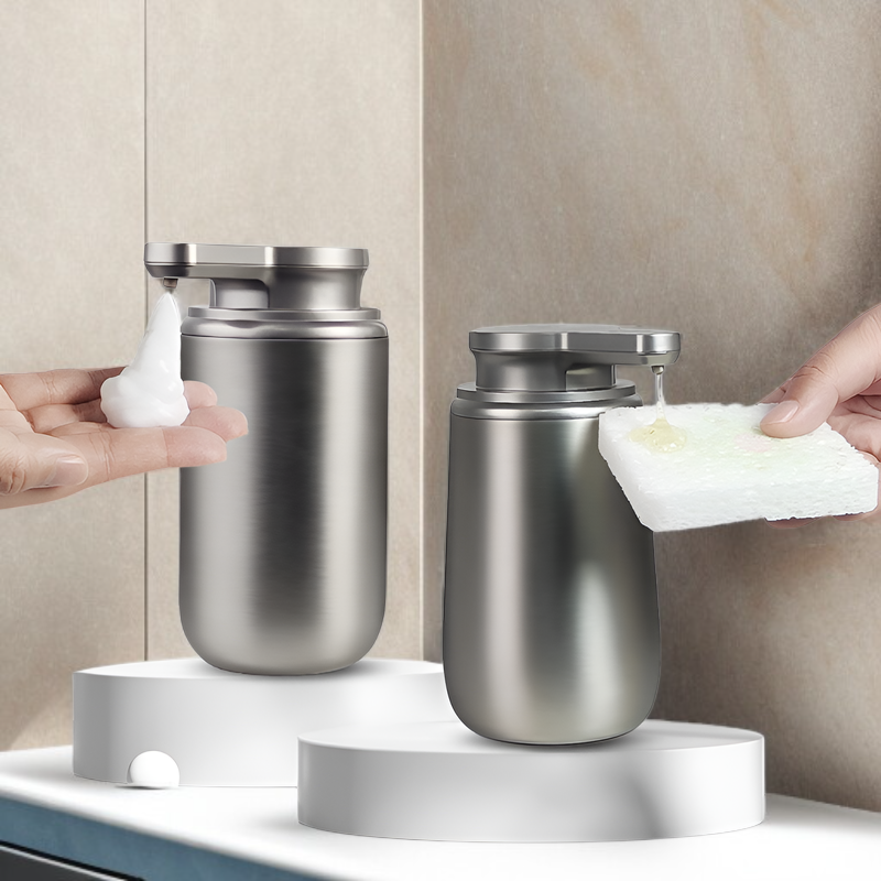 Automatic Sensor Soap Dispenser Stainless Steel Home Electric Hand Washer Kitchen Soap Box