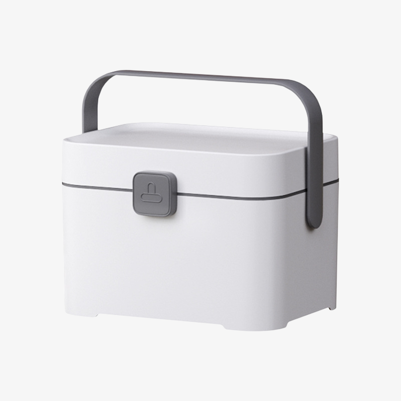 Portable Double-Layer Multifunctional Medicine Box for Home Use