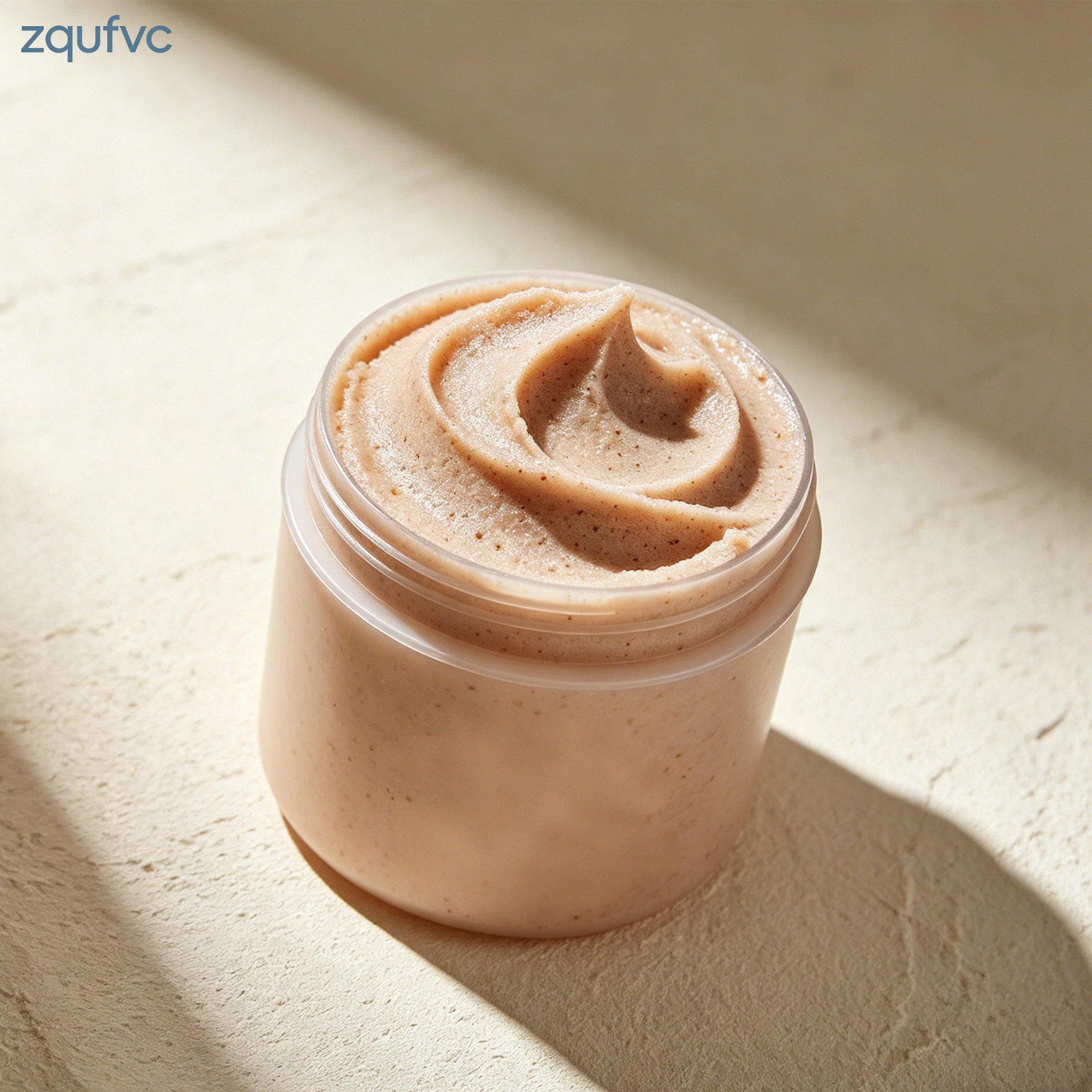 Exfoliating Scrub tube on white background