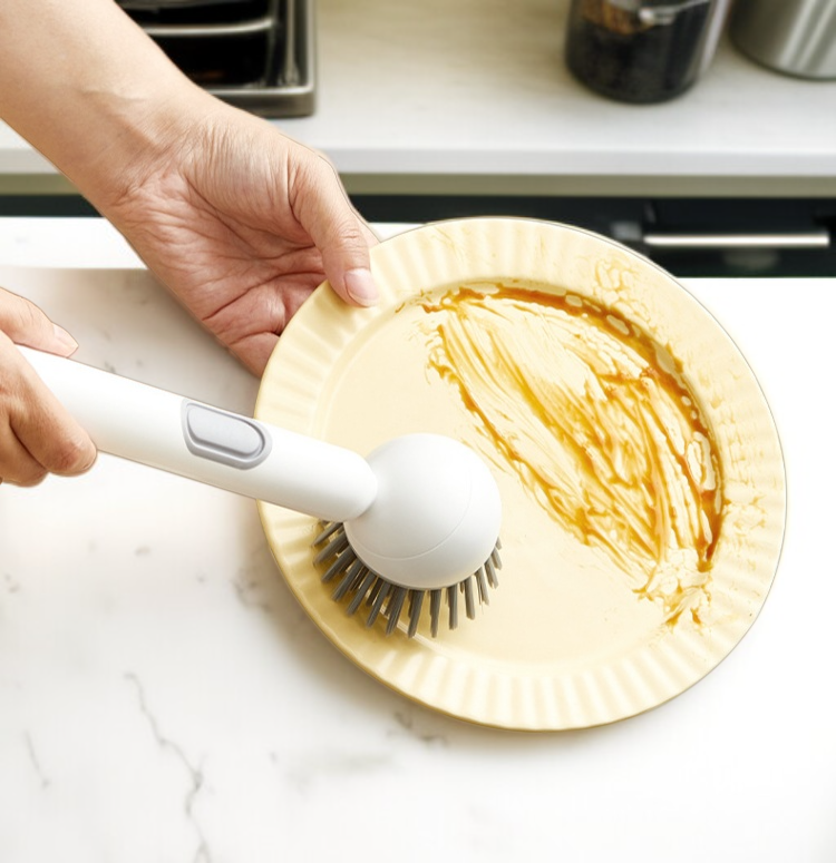 냄비와 팬 청소에 적합한 회전 브러쉬