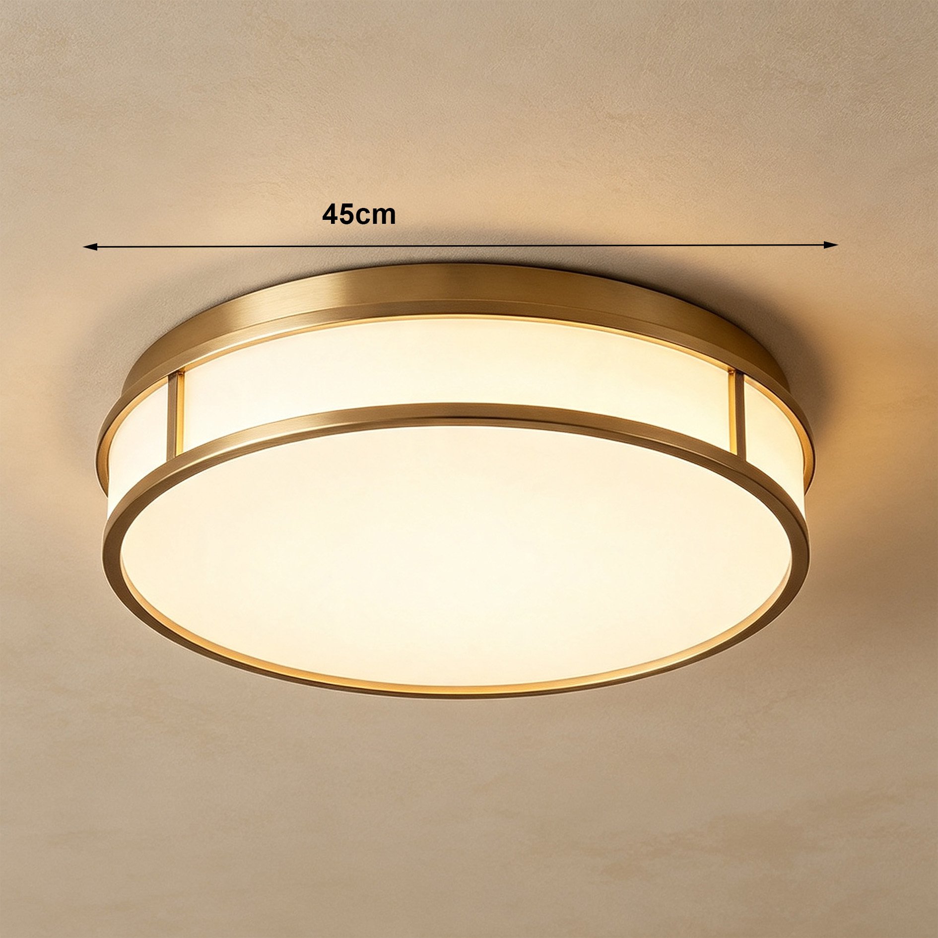Modern New Chinese style round ceiling light installed in living room