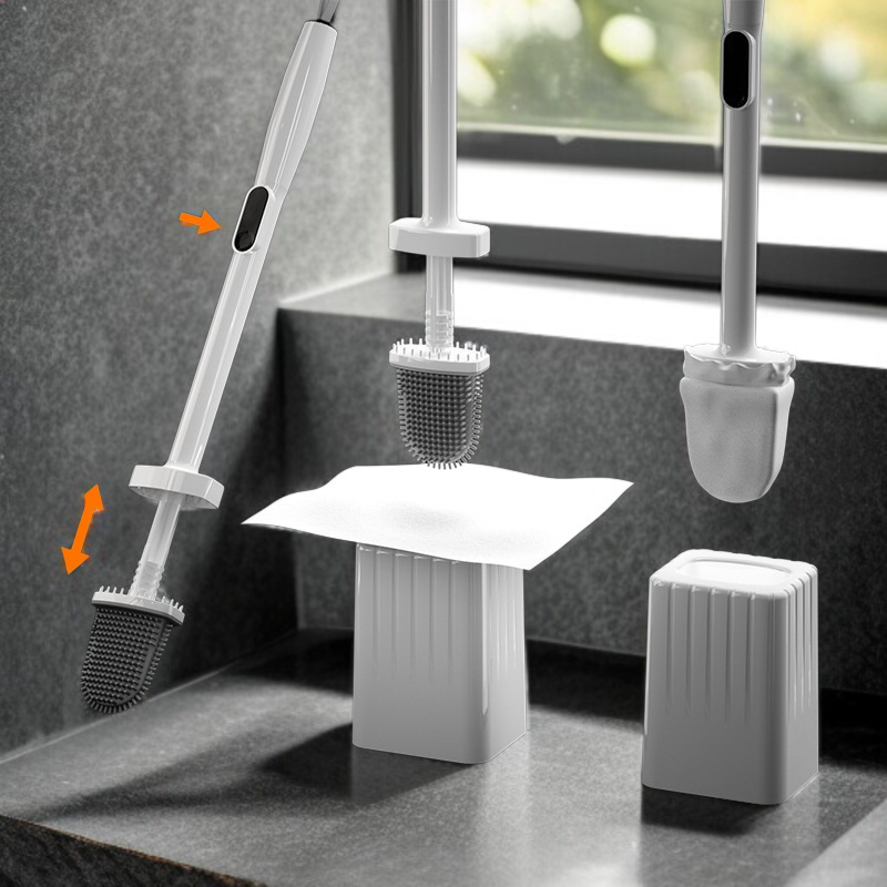화장실 변기 청소 세트 사각 청소 긴 손잡이 변기 브러쉬 화장실 세면대 세트 신축식 변기 청소 브러쉬