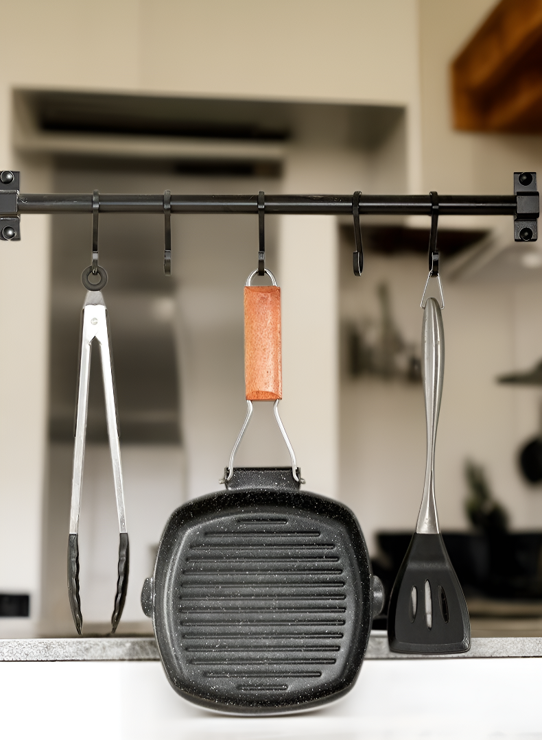 مقلاة محمولة قابلة للطي مع مقبض مريح