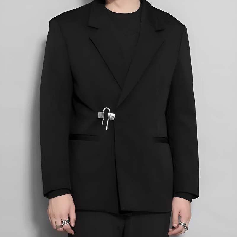 ユニセックス秋冬用個性派ホワイトブレザー