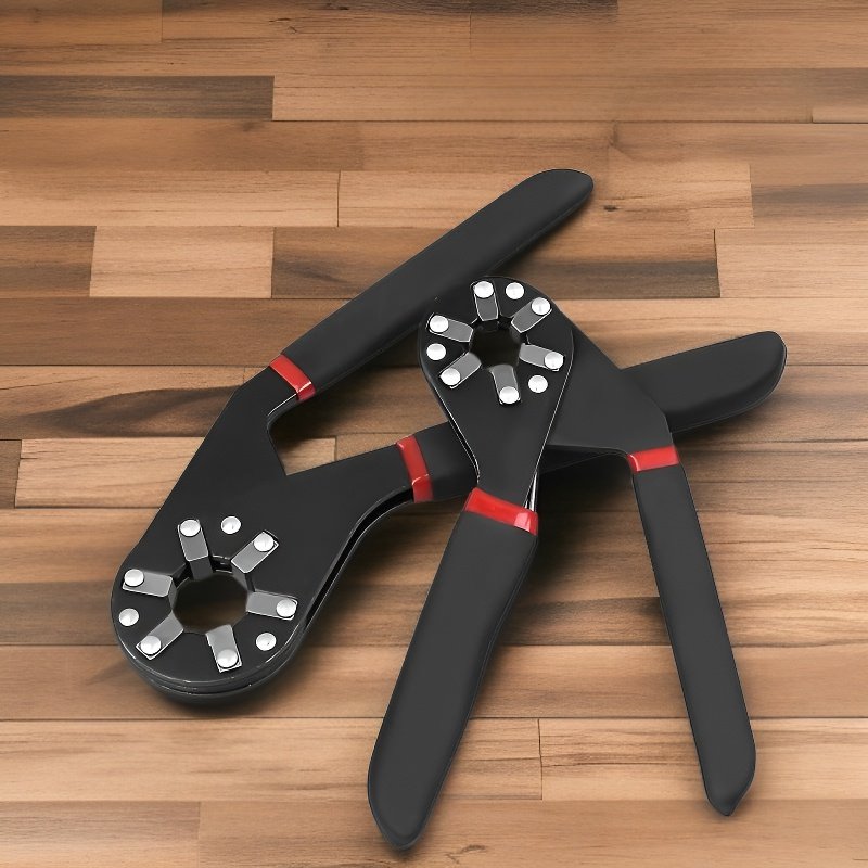 육각 렌치로 조립 작업 중인 모습