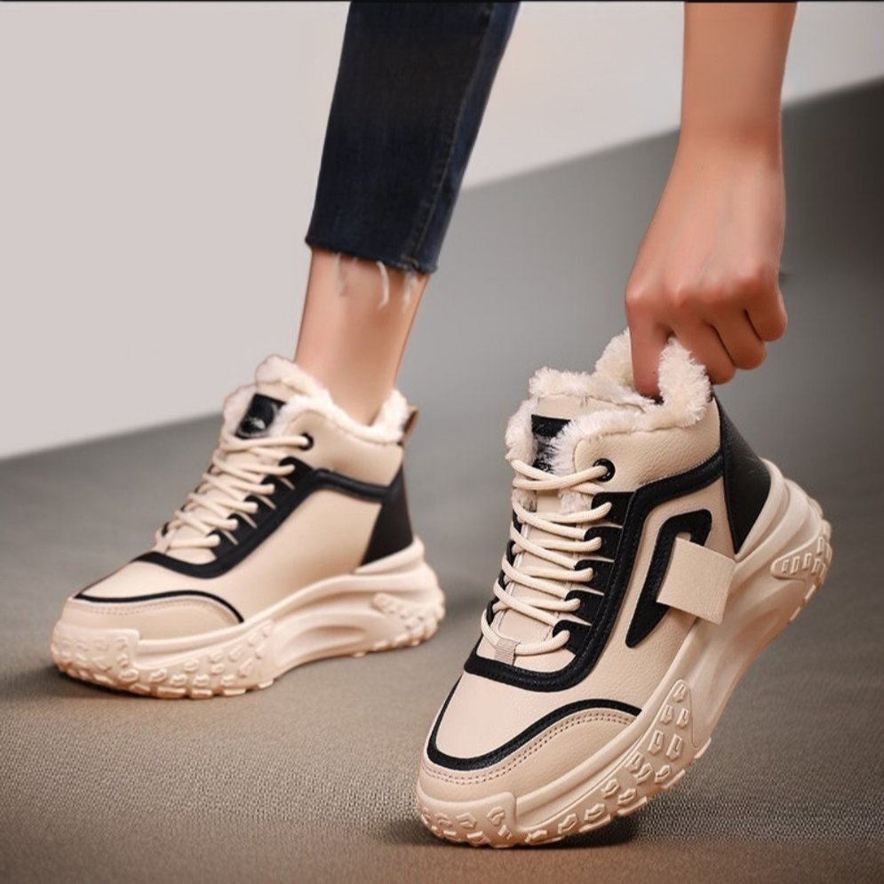 캐주얼 스포츠 플리스 안감 키높이 및 따뜻한 아빠용 신발