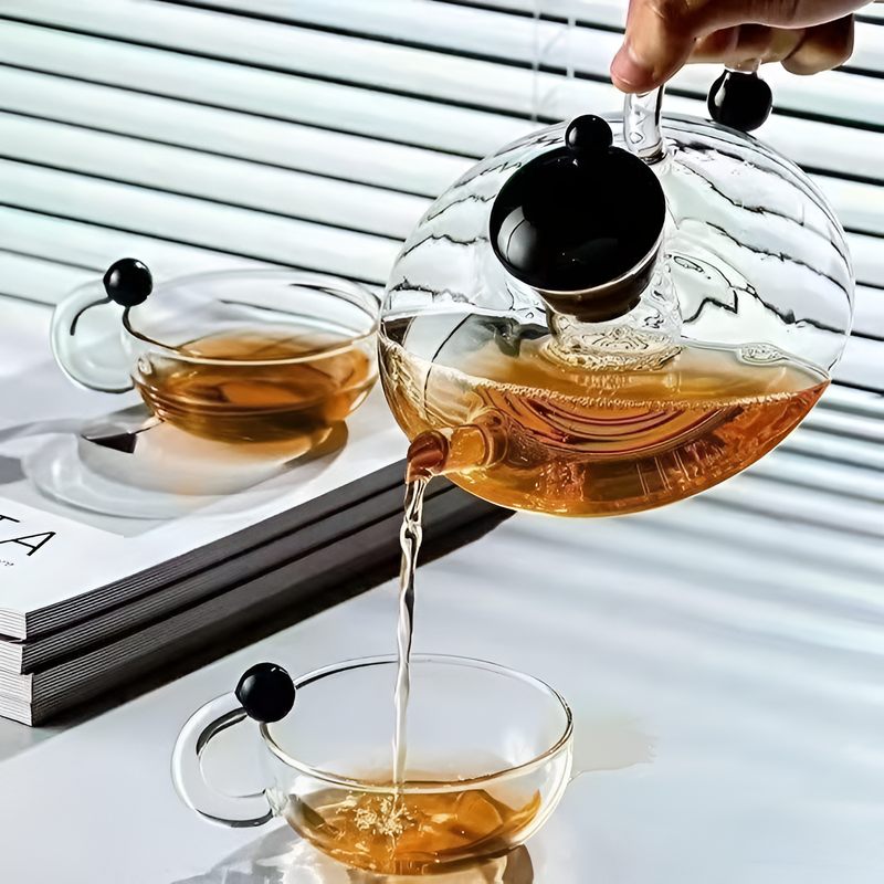 新款耐高溫煙灰色手工鼠尾壺茶具煮茶壺