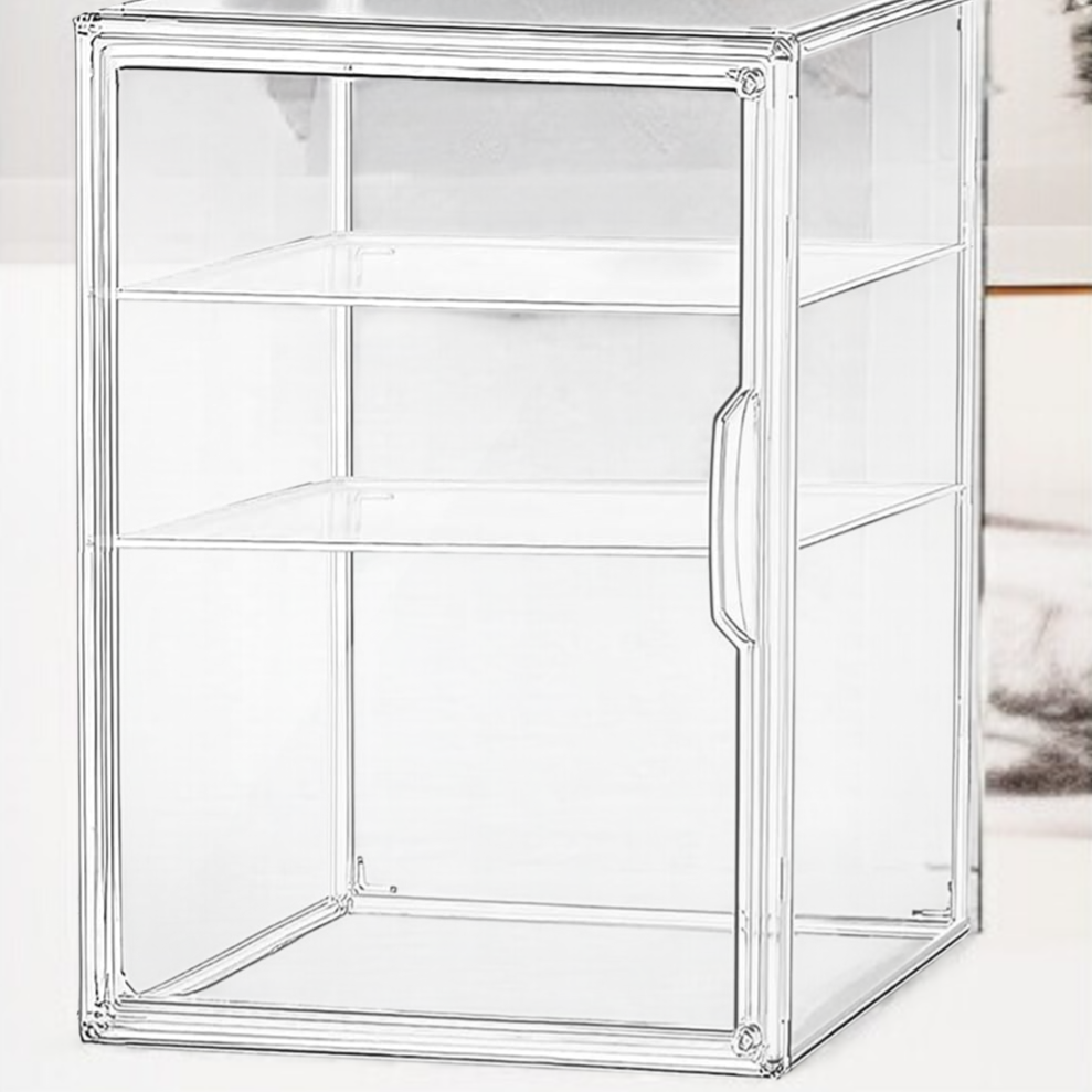Acrylic Transparent Display Box Figure Collection Box Middle Plate 2 Pieces