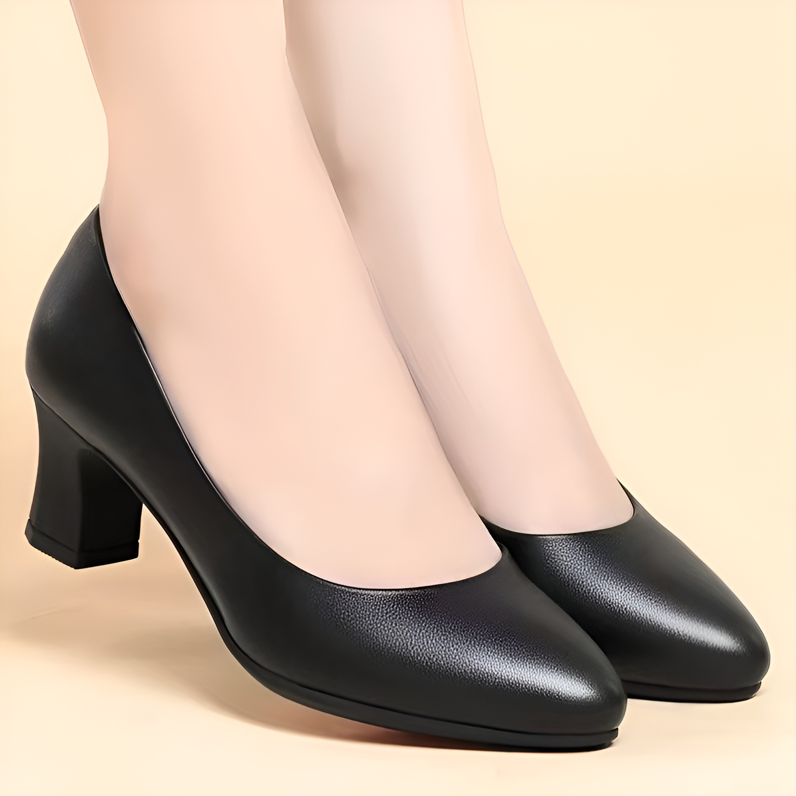 黒色のレディースビジネスシューズ
