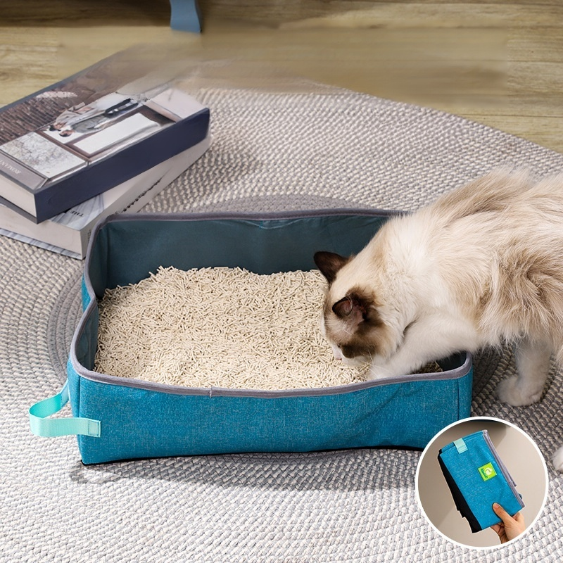 Halbgeschlossene faltbare Katzentoilette