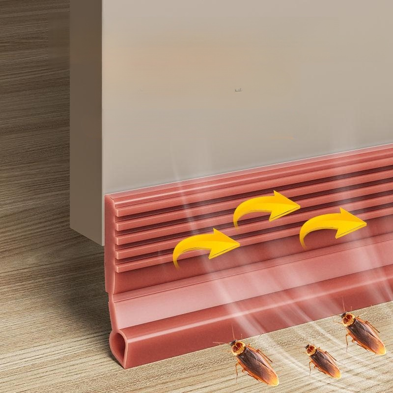 Door Bottom Sealing Strip, Soundproof and Windproof Adhesive, Waterproof and Cockroach-proof