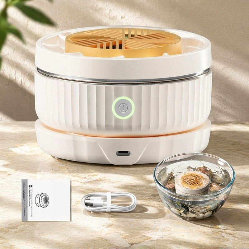 Nettoyeur multifonction électrique sans fil pour fruits et légumes en utilisation