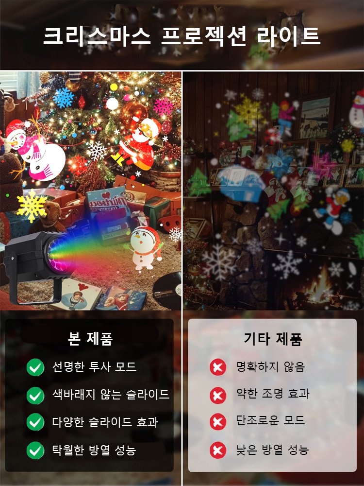 크리스마스 가정용 프로젝터