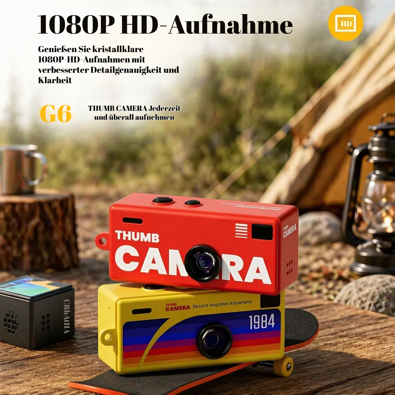 Tragbare Mini-Retro-Kamera, Fotos und Videos aufnehmbar