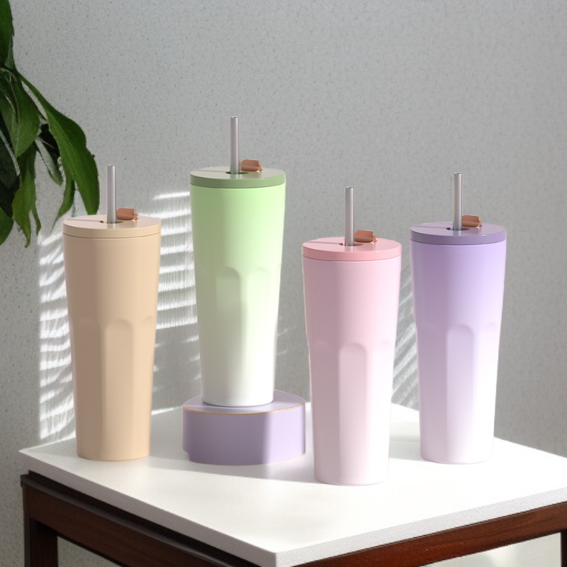 고급스러운 밀폐 방수 텀블러 점프 빨대 보온병