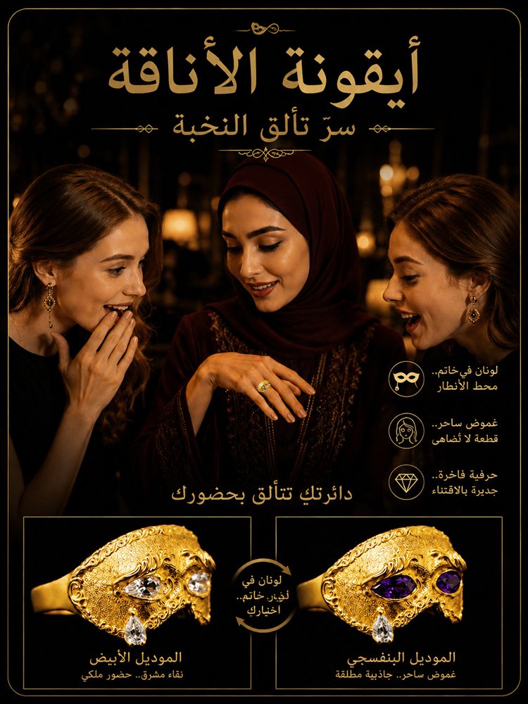 خاتم “دمعة العين” الحركي الميكانيكي، قابل للتعديل، عيار 24 قيراطا