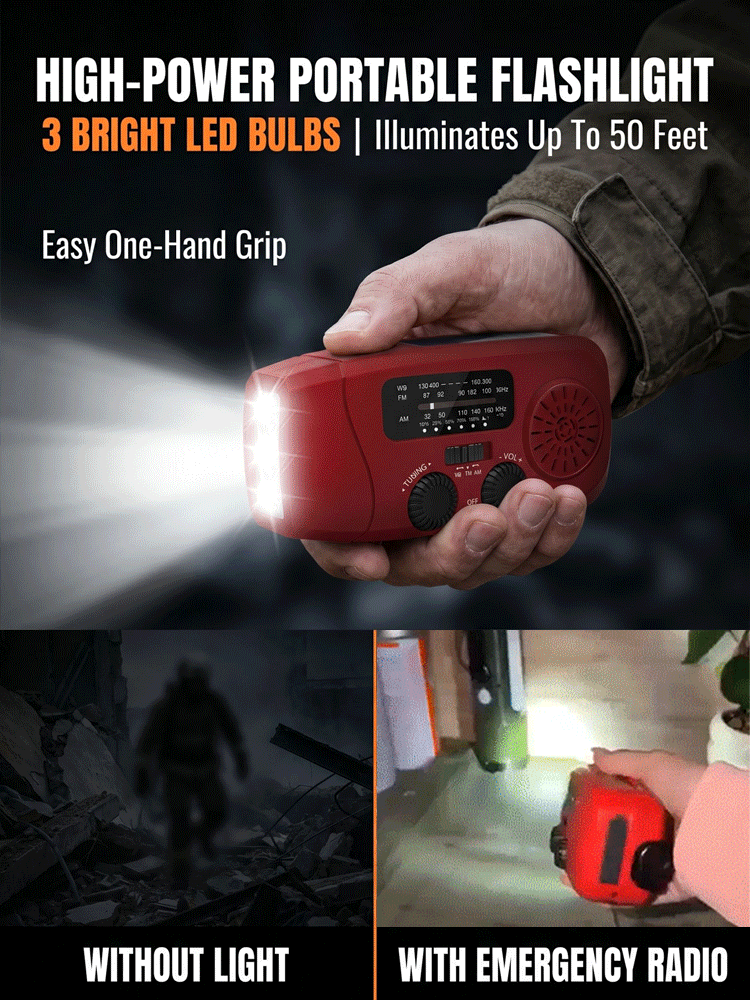 Multifunctional Hand-Cranked Emergency Lighting Radio