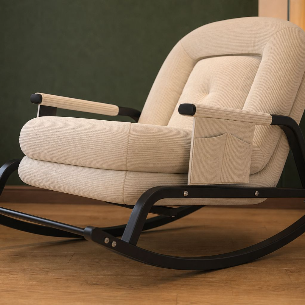 Internet celebrity rocking chair home lazy chair comfortable reclining single rocking chair balcony 