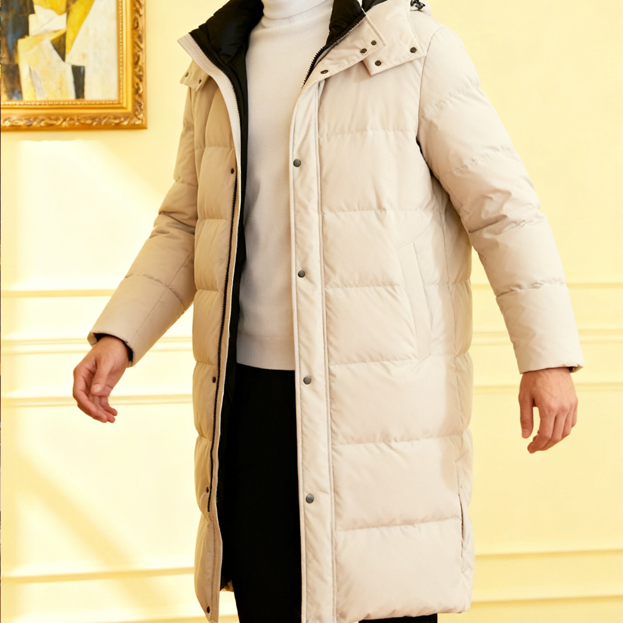 롱패딩 앞면 디테일