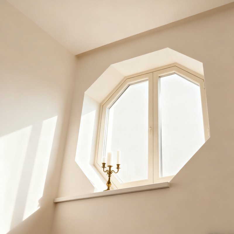 หน้าต่างดีไซน์แปดเหลี่ยมทันสมัย