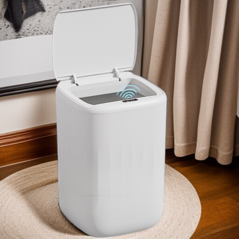 거실 휴지통 전자동 충전 감지 비접촉 휴지통 화장실 발차기 휴지통
