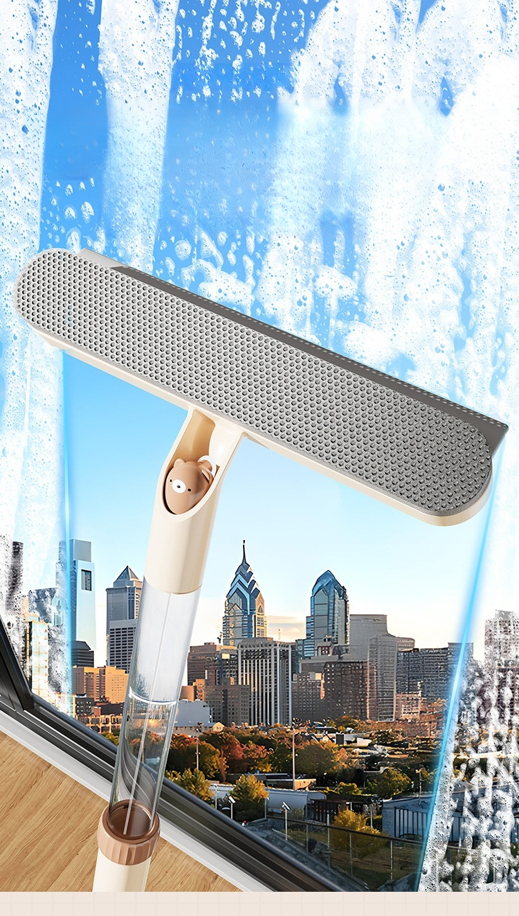 Limpiador de ventanas extensible especial para cristales en uso