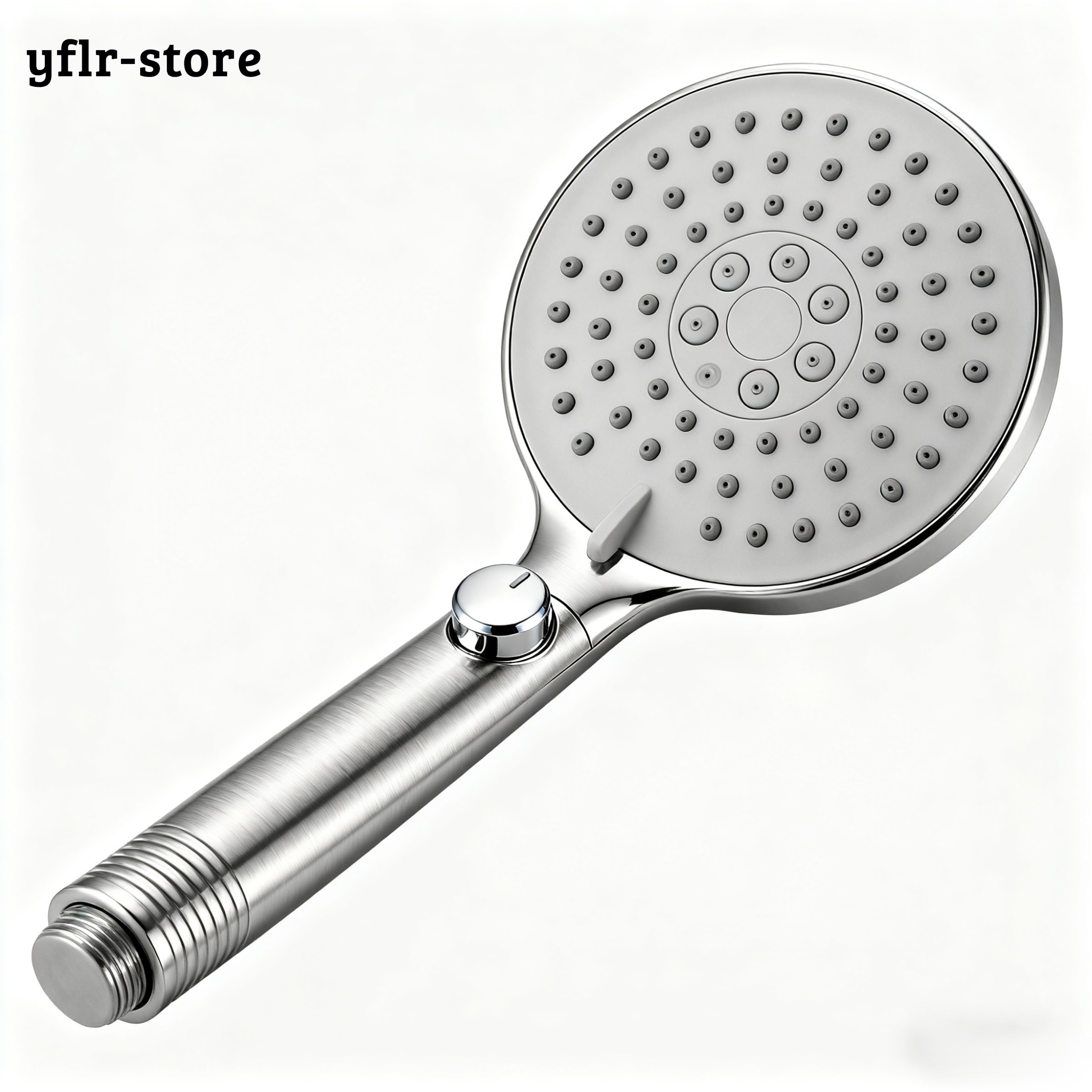 Moderní sprchová hlavice v chromovaném provedení