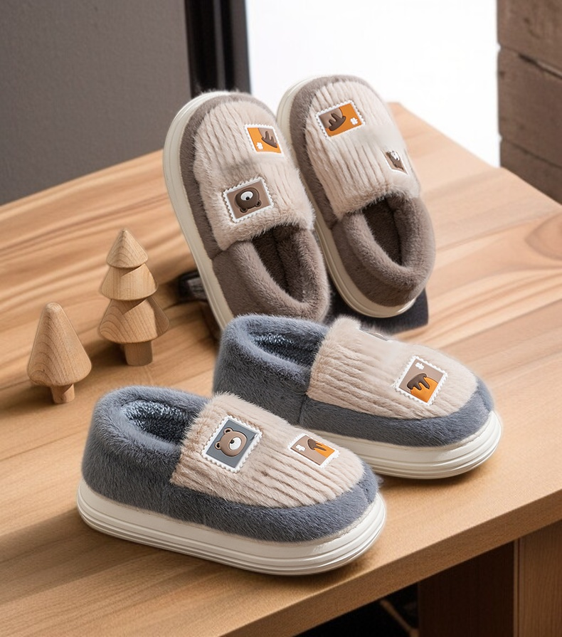 柔軟材質保暖室內拖鞋