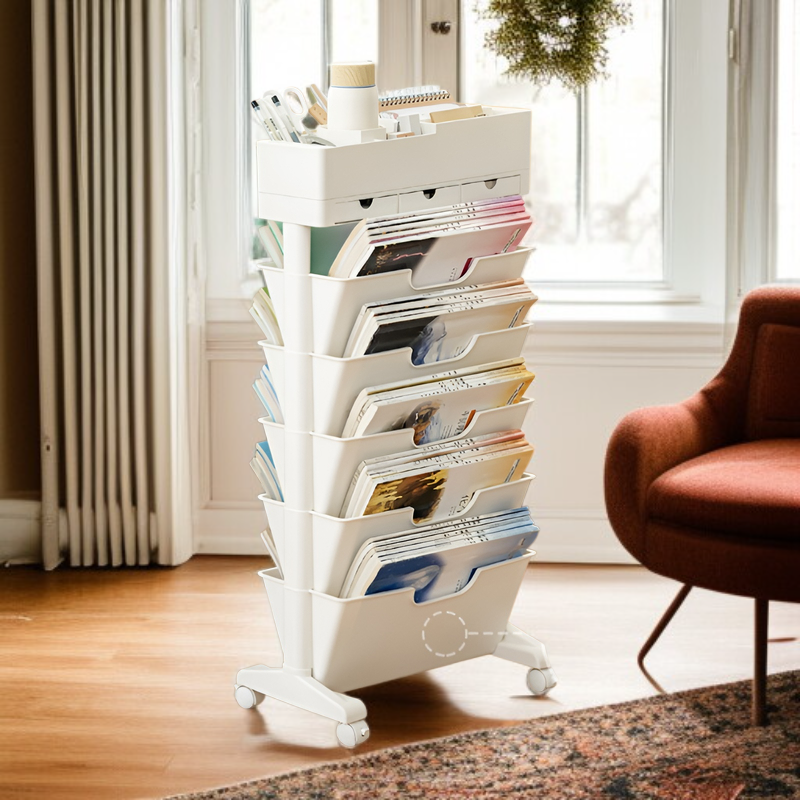 Multi-functional Student Desk Storage Bookshelf Suitable for Middle School Classrooms
