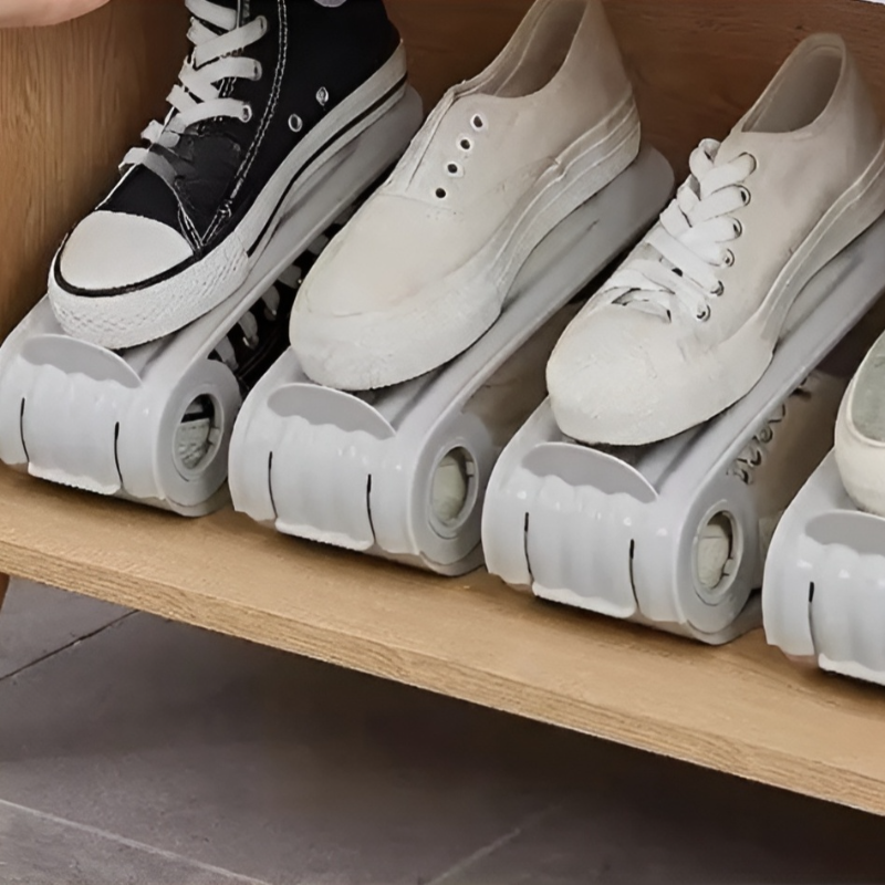Porte-chaussures pliable à double niveau