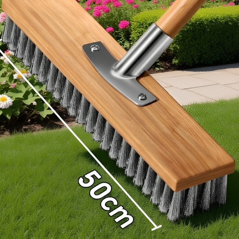 Velký kartáč na podlahu s nerezovým drátěným hlavou